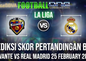 Prediksi LEVANTE vs REAL MADRID 25 FEBRUARY 2019 LA LIGA